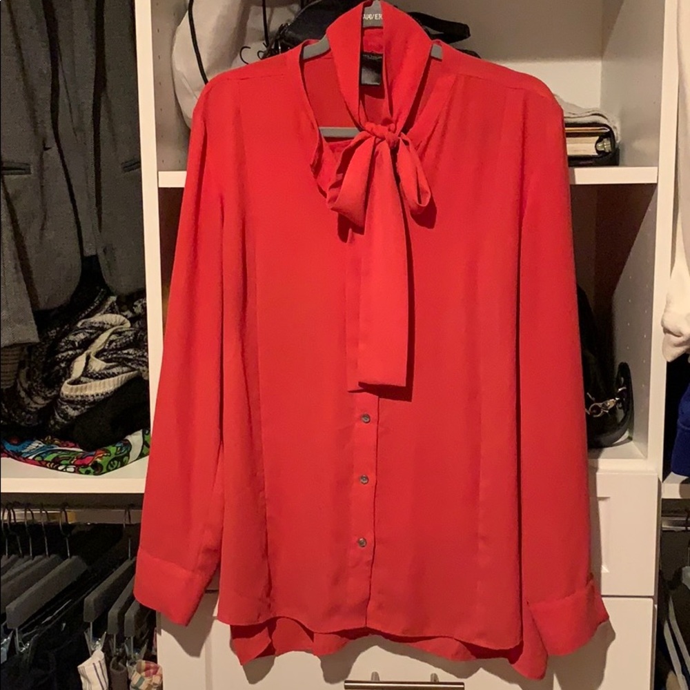 Ann Taylor Bow Tie Blouse